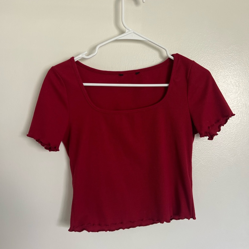 Red crop top